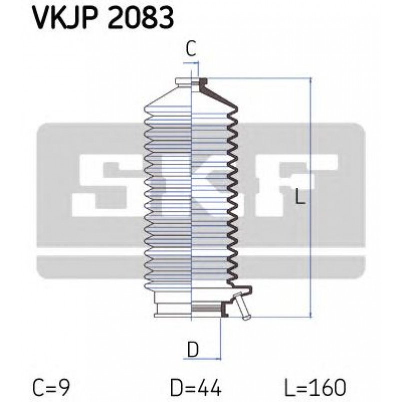 VKJP 2083 SKF - Пильовик привідного валу